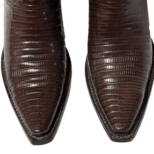 Teju Pattern Leather Boots Handmade in USA