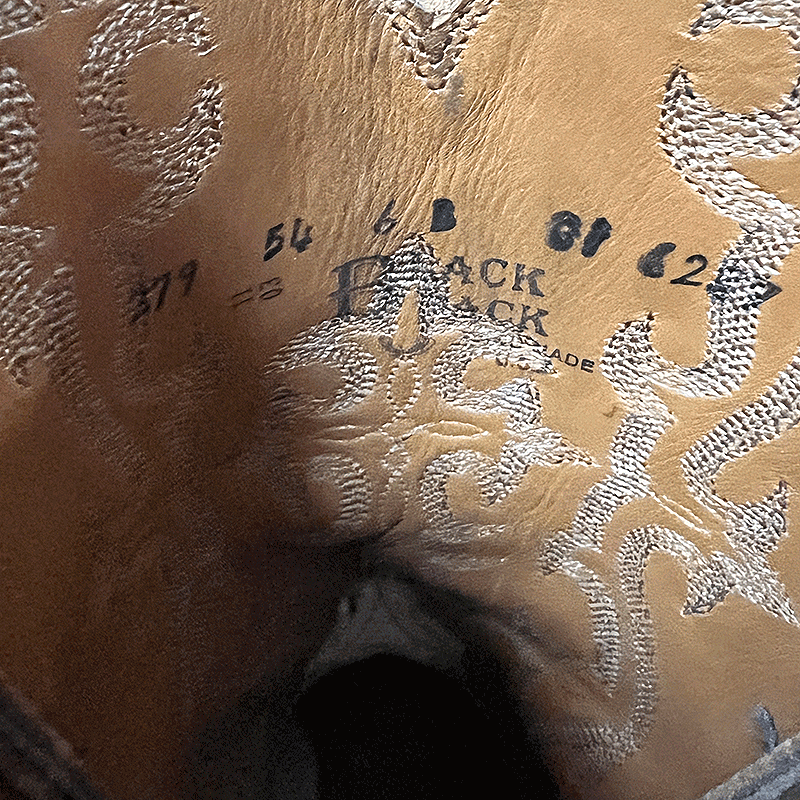 Teju Pattern Leather Boots Handmade in USA