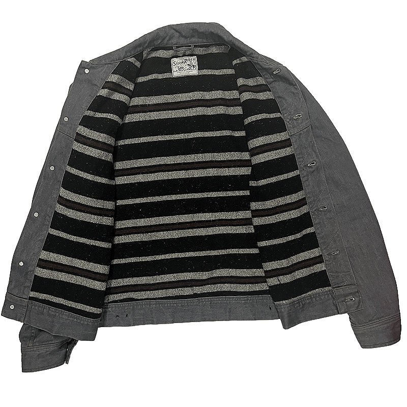 Gray Denim Blanket-Lined Storm Rider