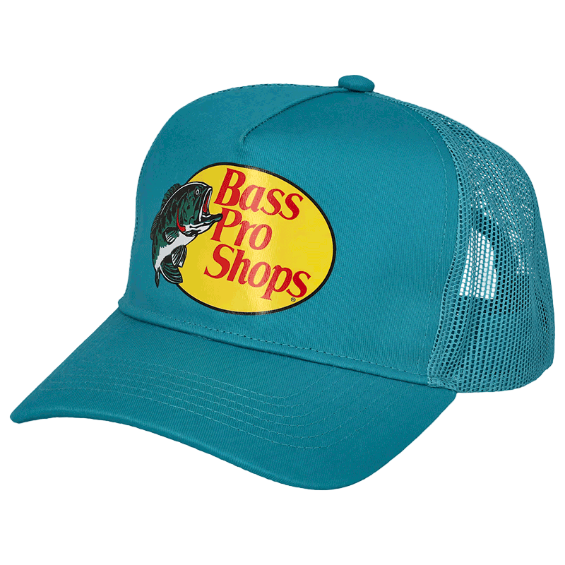 Teal cap with Bass Pro Shops logo