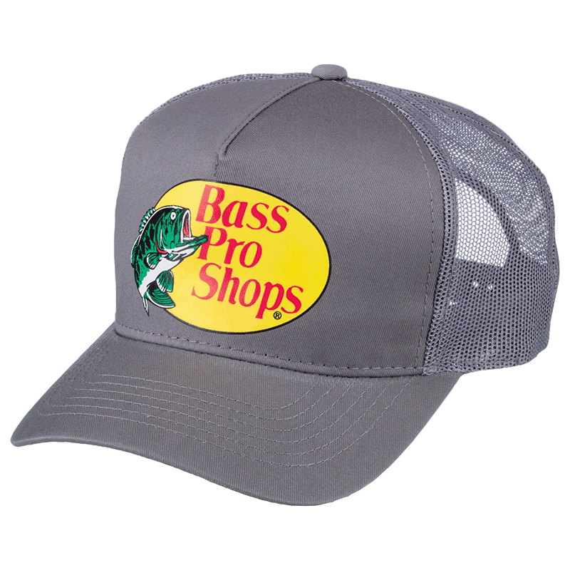 Gray cap with Bass Pro Shops logo