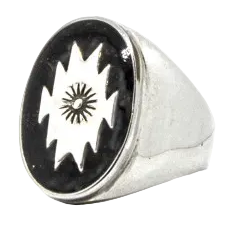 Black Pearl Creations Black Enamel ring