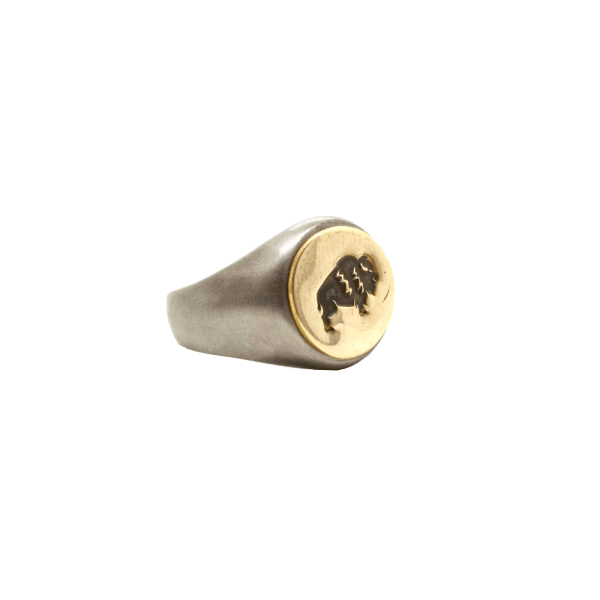Brass Buffalo Signet Ring NEW!!