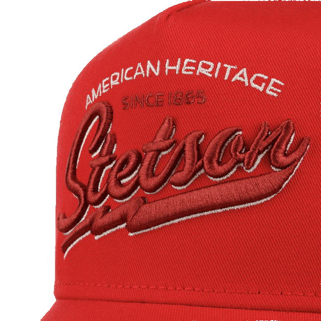 Red cap with 'American Heritage Since 1895 Stetson' text