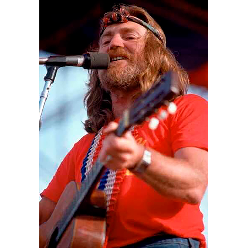 Willie Nelson Live 1976 Framed Poster