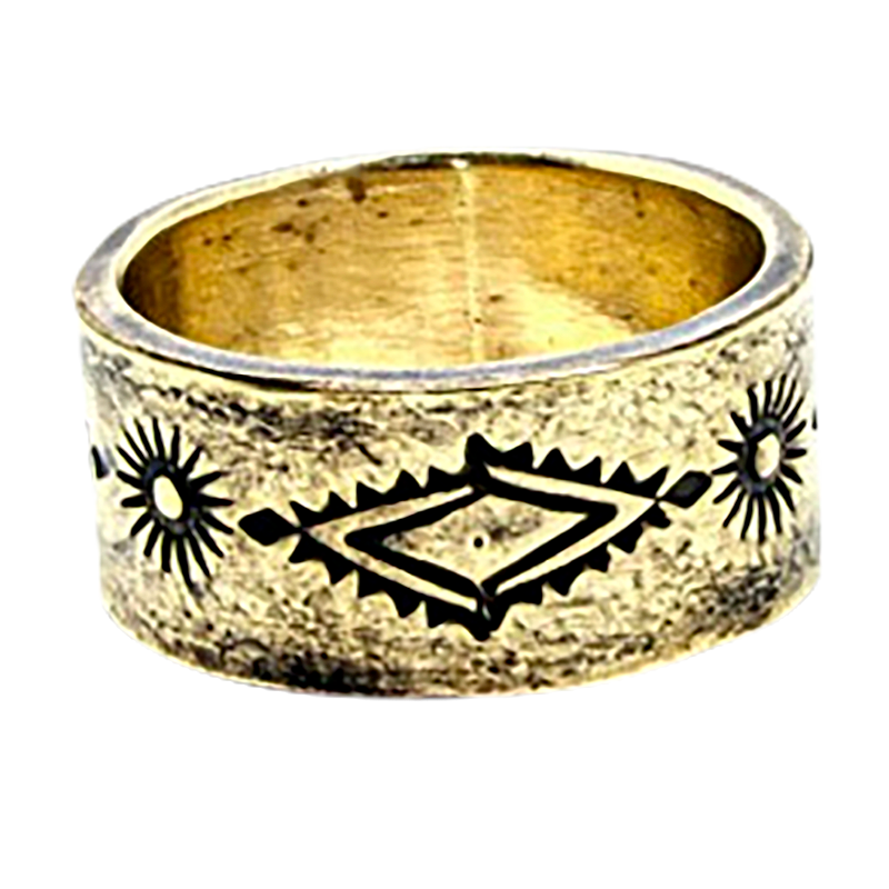 Solid Brass Native Style Ring