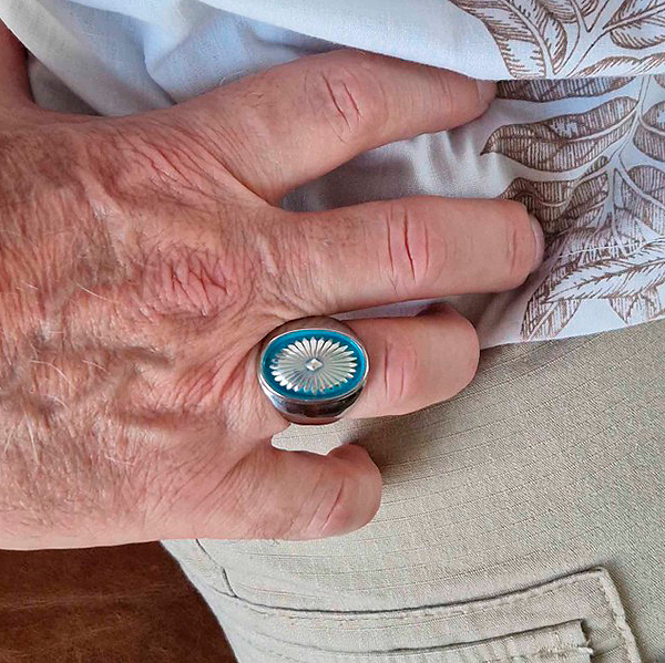 Turquoise Concho Ring