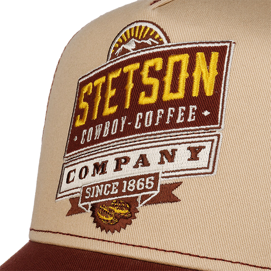 Cowboy Coffee Trucker Cap close-up