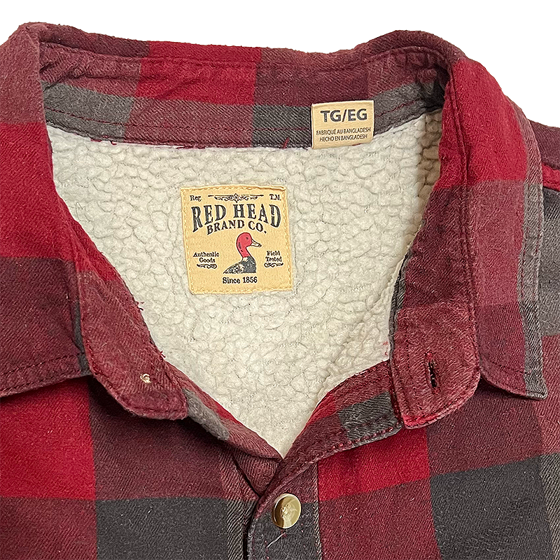 Sherpa-Lined Flannel Shirt
