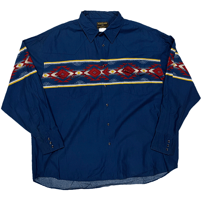 1990s Aztec Western Shirt