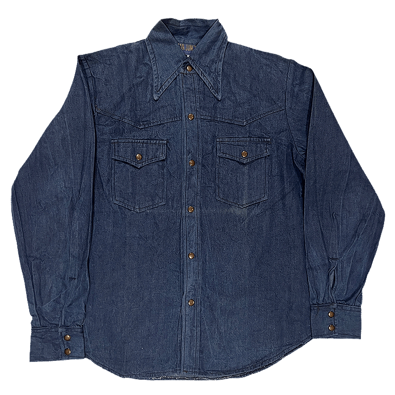 1970s Unused Western Denim Shirt