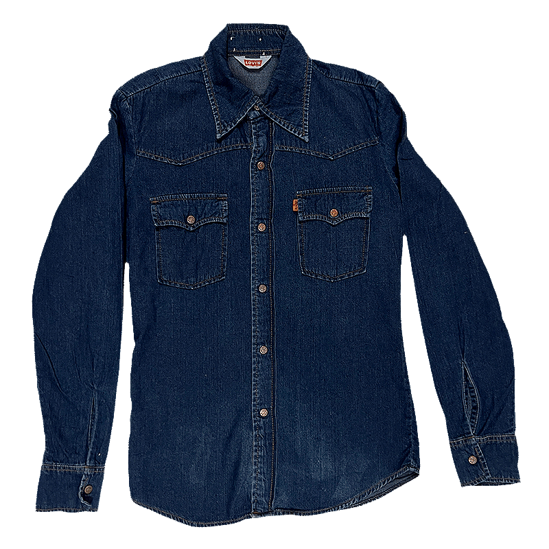 1977 Orange Tab Western Denim Shirt