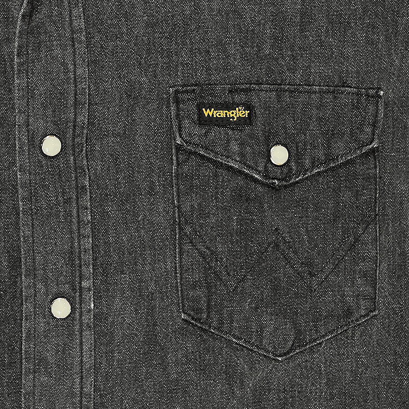 1990s Black Denim Western Shirt