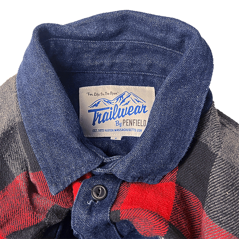 Flannel Shoulder Denim Shirt