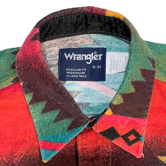 1990s Aztec Western Flannel