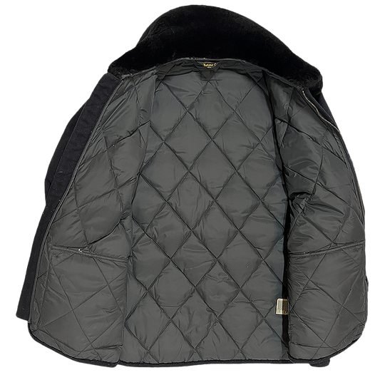 Fur-Collar Wool-Blend Coat