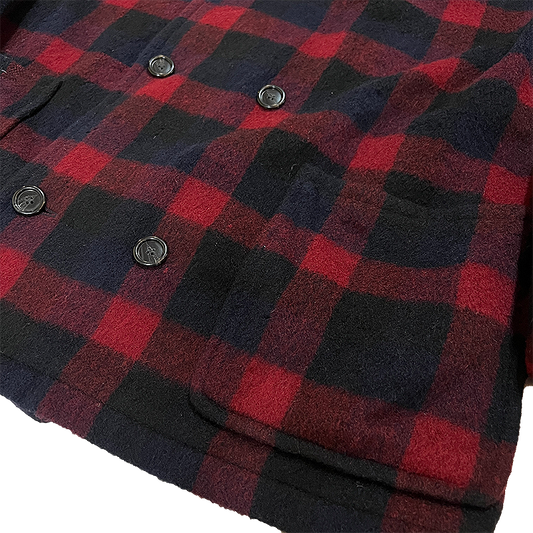 Double-Brested Wool Blend Coat