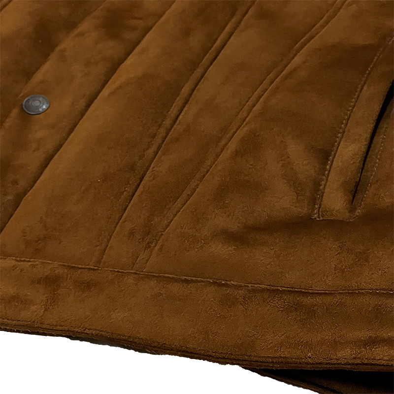Faux-Suede Sherpa-Lined Trucker