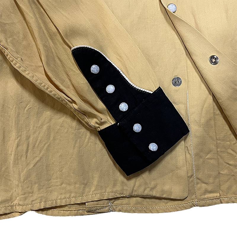 1950s Gabardine Western Shirt With Chainstitching