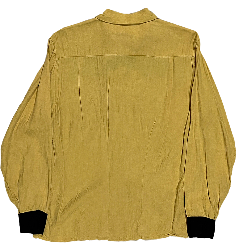 1950s Gabardine Western Shirt With Chainstitching