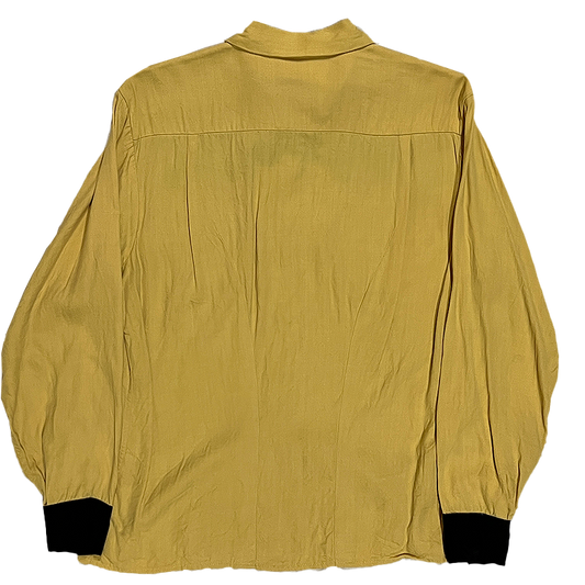 1950s Gabardine Western Shirt With Chainstitching