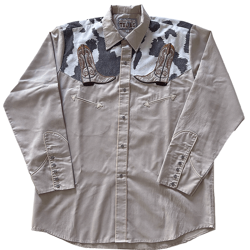 Mexican Cow Pattern Western Shirt