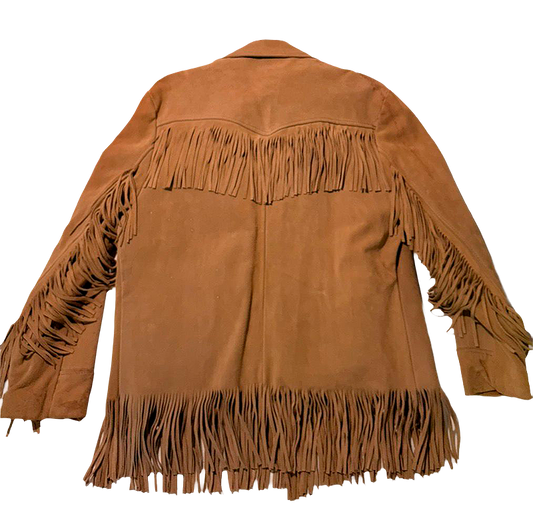 60s/70s Fringed Suede Jacket With Lining