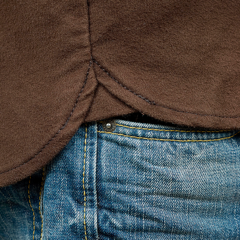 1943 CPO Shirt In Moleskin, Soil Brown