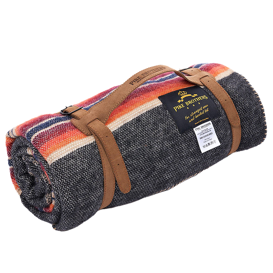 1969 Denakatee Wool Blanket, Faded Black