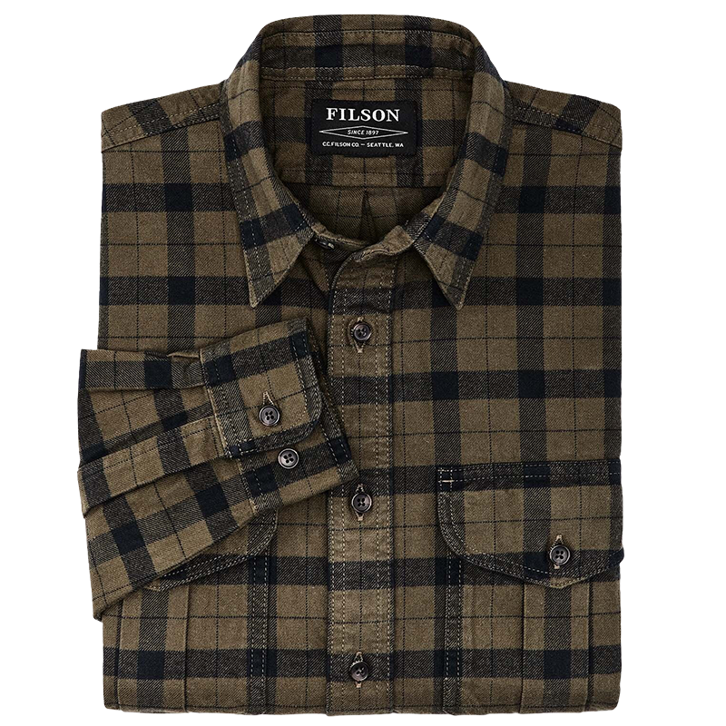 Alaskan Guide Shirt, Otter Green/Black Plaid
