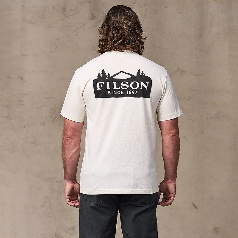 Short Sleeve Scenic Graphic T-Shirt, Basswood
