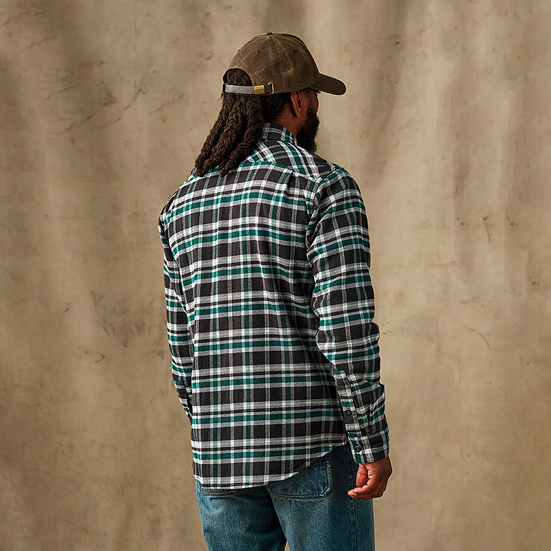 Vintage Flannel Work Shirt, vihreä-musta