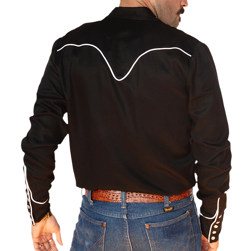 H Bar C Arrowhead embroidered western shirt, back side.