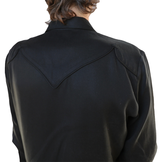 Reno Western Shirt, Black On Black