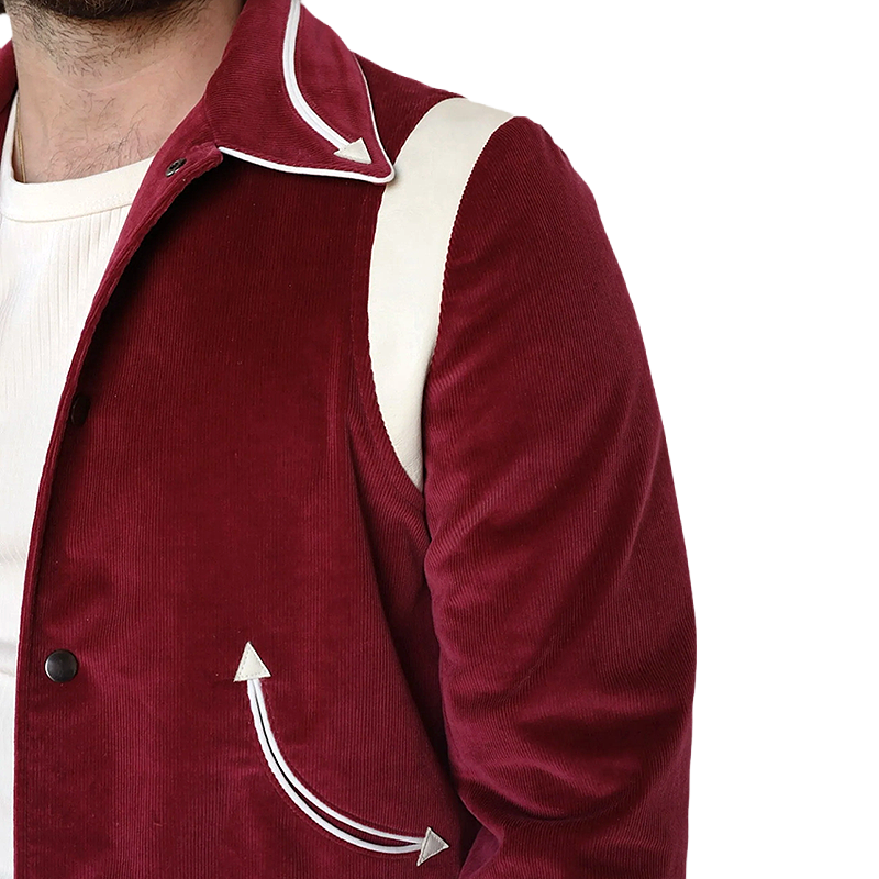 Shoulder details on a H Bar C Jacket.