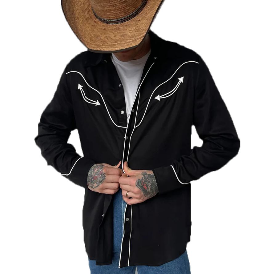 San Fernando Western Shirt, Black