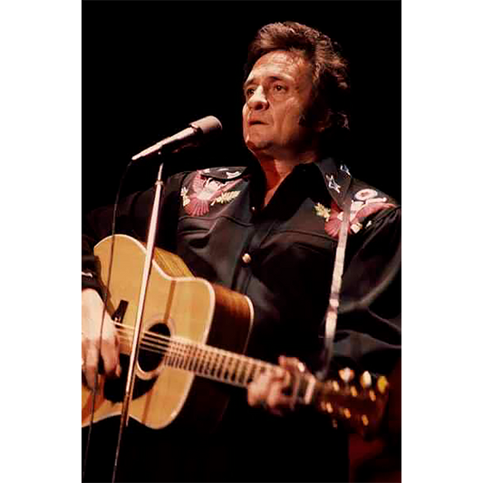 Johnny Cash Live 1976 Framed Poster