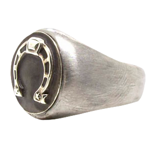Horseshoe Signet Ring by Black Pearl Creations