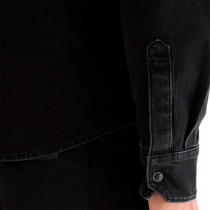 Western Denim Shirt, Rinse Black
