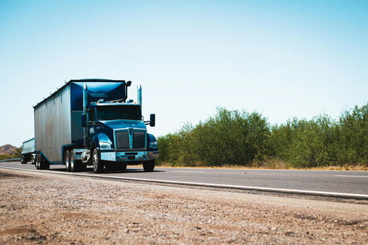 American Semi-Truck on a highway