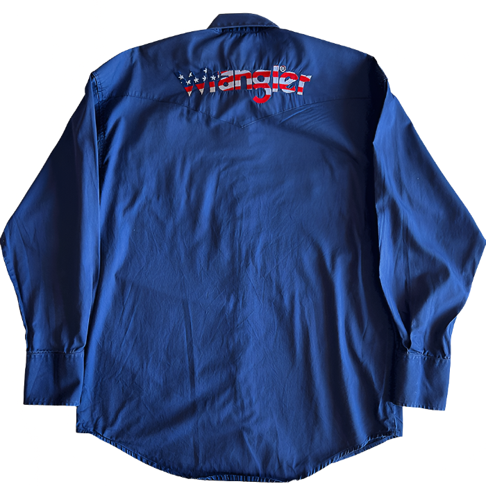 1990s "Wrangler" Embroidered Work Shirt