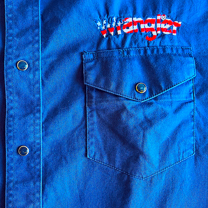 1990s "Wrangler" Embroidered Work Shirt