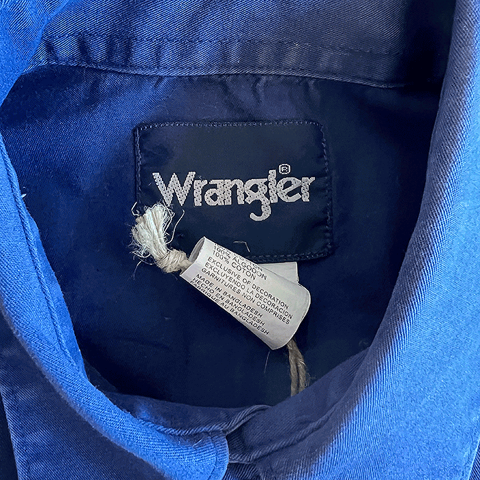 1990s "Wrangler" Embroidered Work Shirt