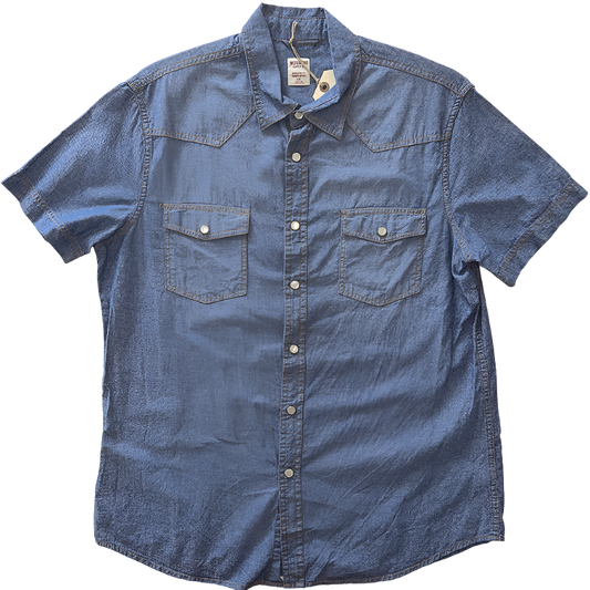 Short Sleeve Western Chambray