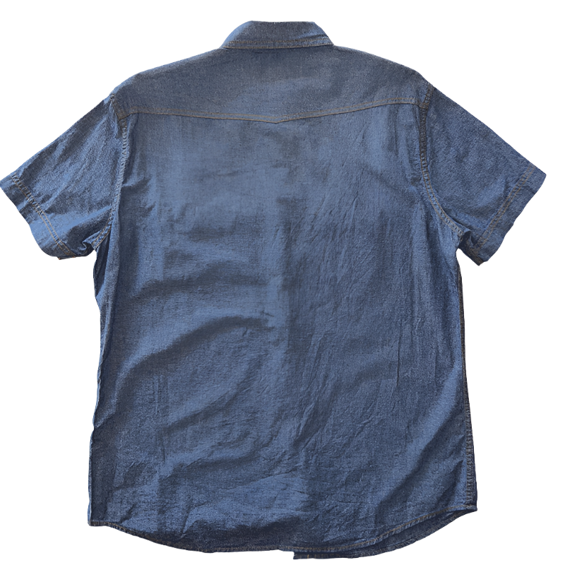 Short Sleeve Western Chambray