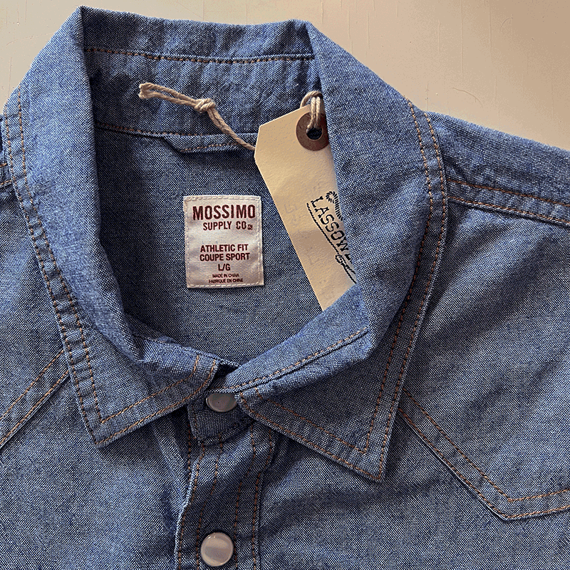 Short Sleeve Western Chambray