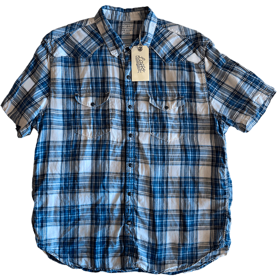 Short Sleeve Linen Western Shirt