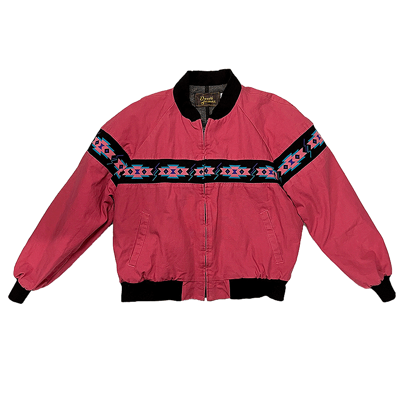 1990s US-Made Blanket-Lined Aztec Jacket