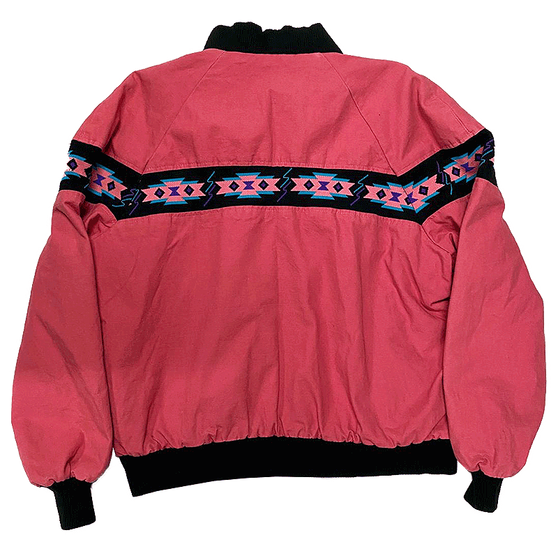 1990s US-Made Blanket-Lined Aztec Jacket