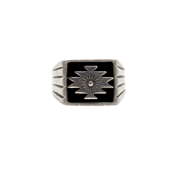 Southwestern Pewter Ring, Black NEW!!